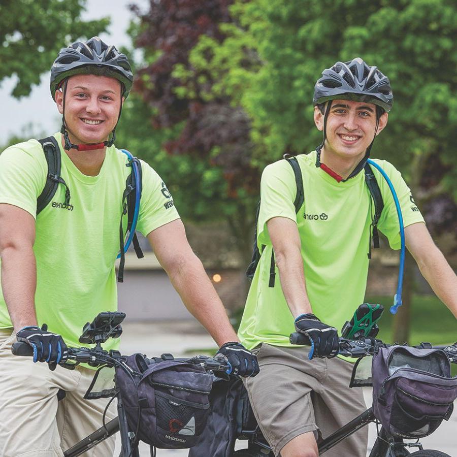 earthright being delivered on bicycles